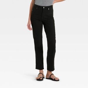 Universal Thread Black High Rise Slim Straight Jeans